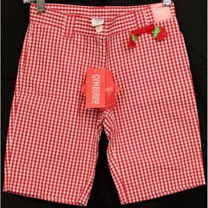 NEW 2007 Gymboree Strawberry Farms Red Gingham Shorts Bermuda Summer sz 8 Walkin